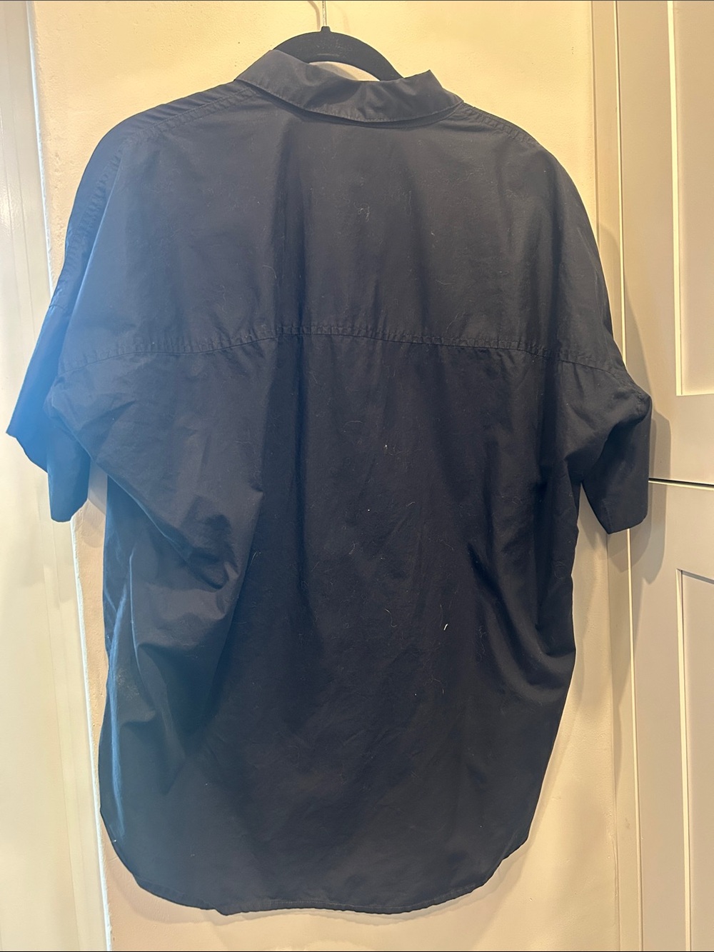 Madewell Black Courier Shirt Oversized Button Down M - Picture 2 of 4